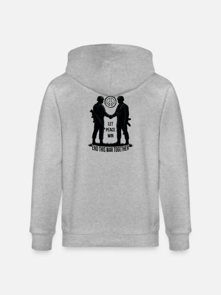 LASS DEN FRIEDEN SIEGEN - Stanley/Stella Unisex Bio-Kapuzenjacke CULTIVATOR - Grau meliert