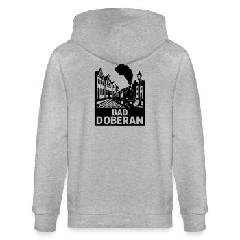 Bad Doberan - Stanley/Stella CULTIVATOR  Unisex Organic Hooded Jacket - heather grey - Back - Luana (180cm)