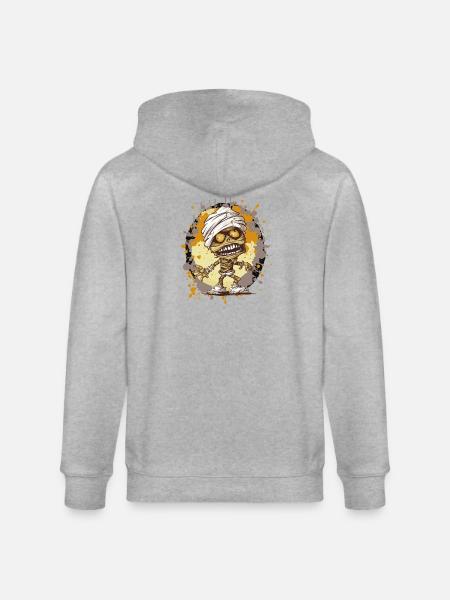 Mummy in splatter look - Stanley/Stella CULTIVATOR  Unisex Organic Hooded Jacket - heather grey