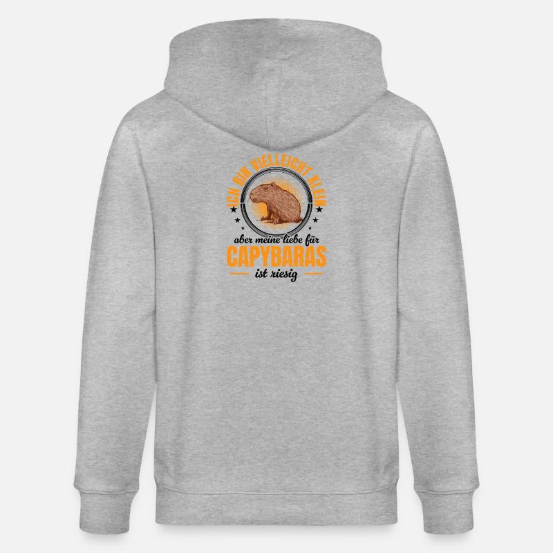 Le capybara géant de Capybara - Veste à capuche bio CULTIVATOR Stanley/Stella Unisexe - gris chiné