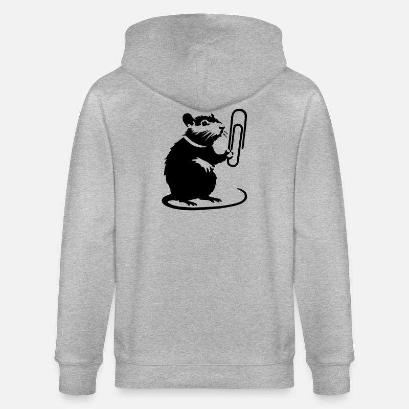 Le rat comme étalon de bureau - Veste à capuche bio CULTIVATOR Stanley/Stella Unisexe - gris chiné