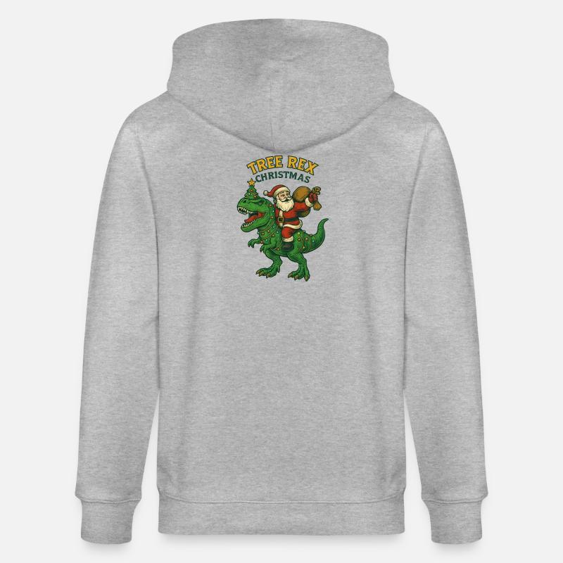 Noël - Tree Rex Christmas - Veste à capuche bio CULTIVATOR Stanley/Stella Unisexe - gris chiné