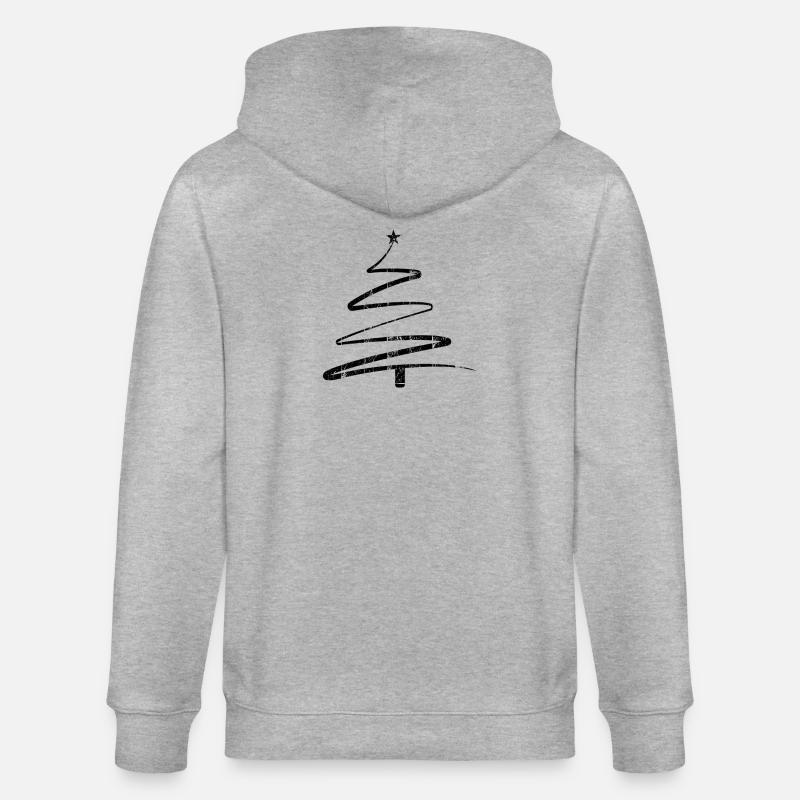 Sapin de Noël Joyeux Noël - Veste à capuche bio CULTIVATOR Stanley/Stella Unisexe - gris chiné