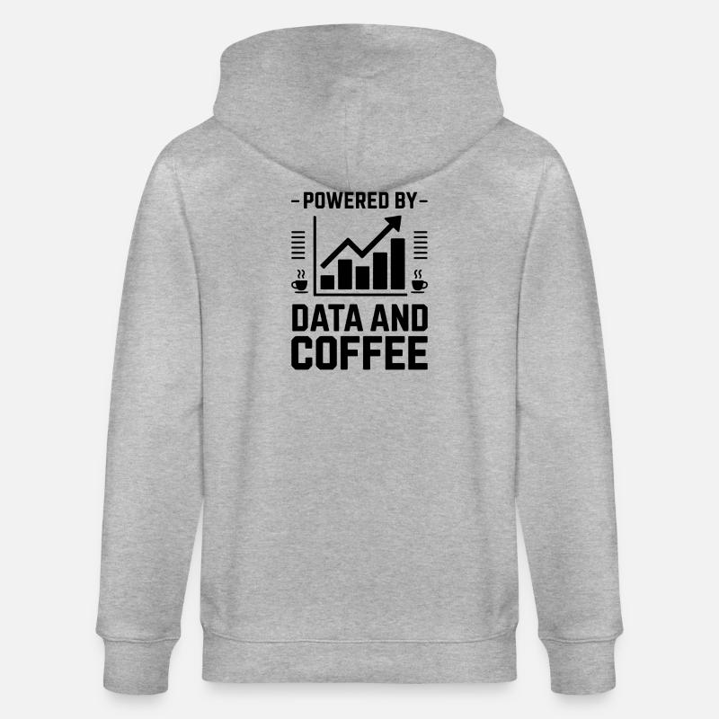 Datenanalyst Spruch Lustiges Datenanalyst Geschenk - Stanley/Stella Unisex Bio-Kapuzenjacke CULTIVATOR  - Grau meliert