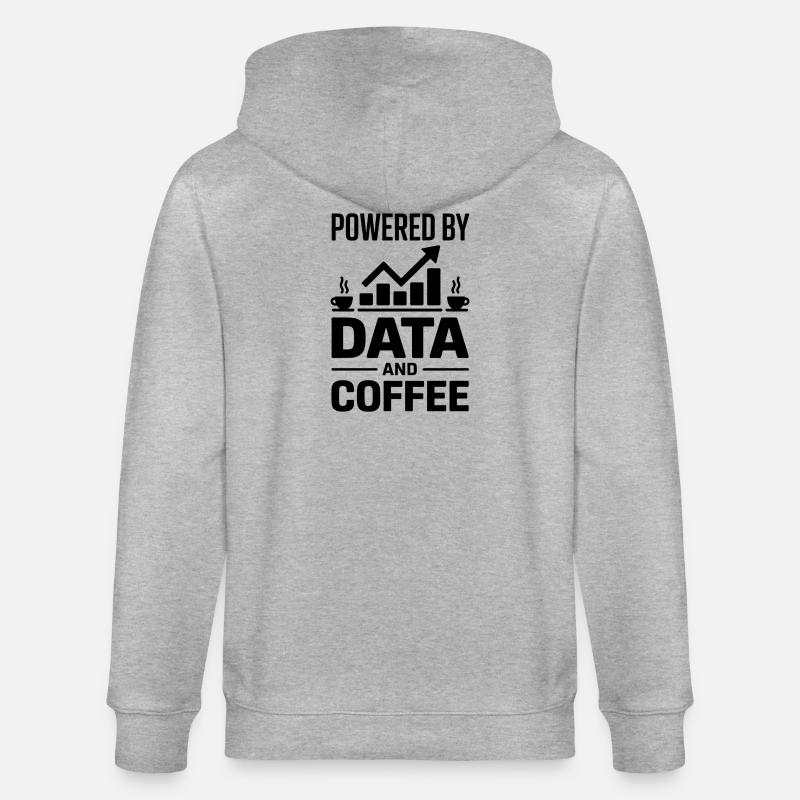 Datenanalyst Spruch Lustiges Datenanalyst Geschenk - Stanley/Stella Unisex Bio-Kapuzenjacke CULTIVATOR  - Grau meliert