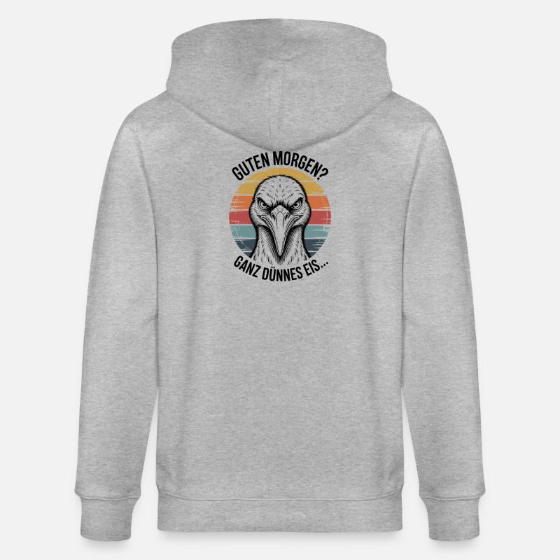 Storch Dünnes Eis Art - Stanley/Stella Unisex Bio-Kapuzenjacke CULTIVATOR  - Grau meliert