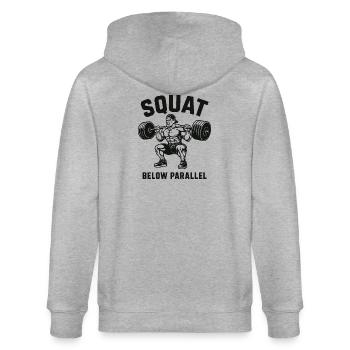 Squat Below Parallel Heavy Lifter - Stanley/Stella CULTIVATOR  Unisex Organic Hooded Jacket - heather grey - Back - Luana (180cm)