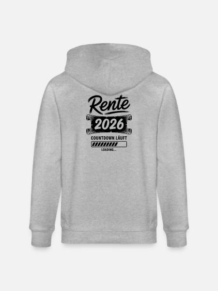 Rente Countdown Läuft - Stanley/Stella Unisex Bio-Kapuzenjacke CULTIVATOR - Grau meliert