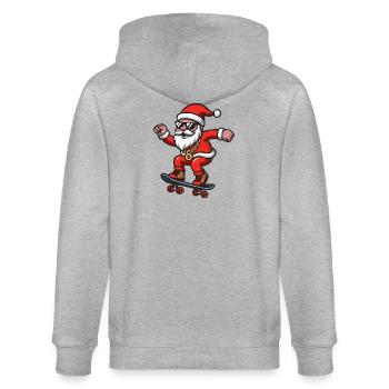 Santa Skating - Stanley/Stella Unisex Bio-Kapuzenjacke CULTIVATOR  - Grau meliert - Hinten - Luana (180cm)