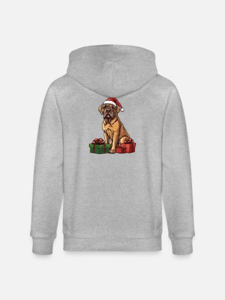 Mastiff Hund Weihnachten Geschenke - Stanley/Stella Unisex Bio-Kapuzenjacke CULTIVATOR  - Grau meliert