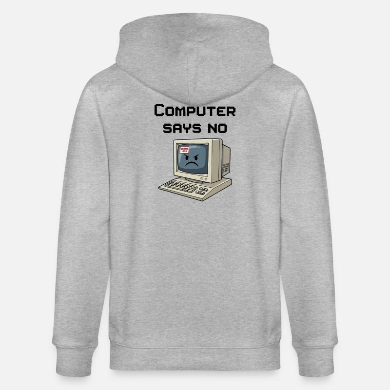 Retro Computer 404 Fehler - Stanley/Stella Unisex Bio-Kapuzenjacke CULTIVATOR  - Grau meliert