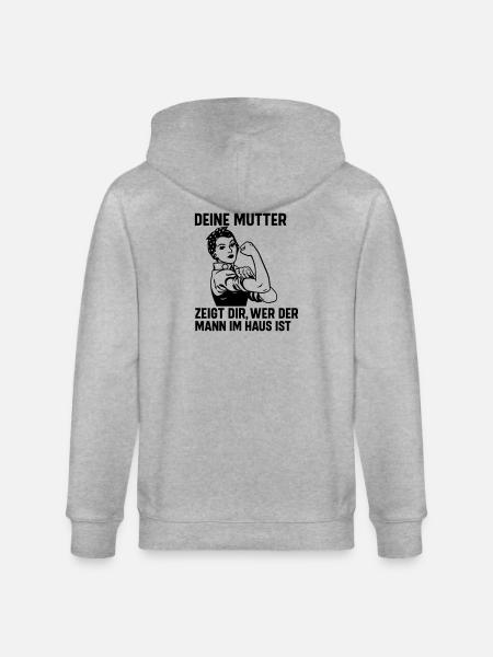 Mann im Haus deine Mutter - Stanley/Stella Unisex Bio-Kapuzenjacke CULTIVATOR  - Grau meliert