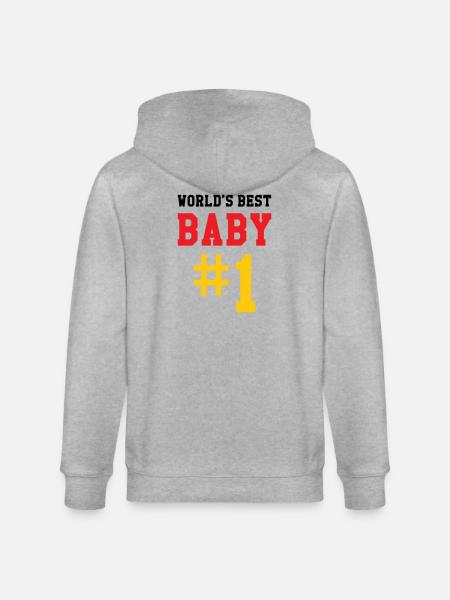Best Baby - Birth - Child - Stanley/Stella CULTIVATOR Unisex Organic Hooded Jacket - heather grey