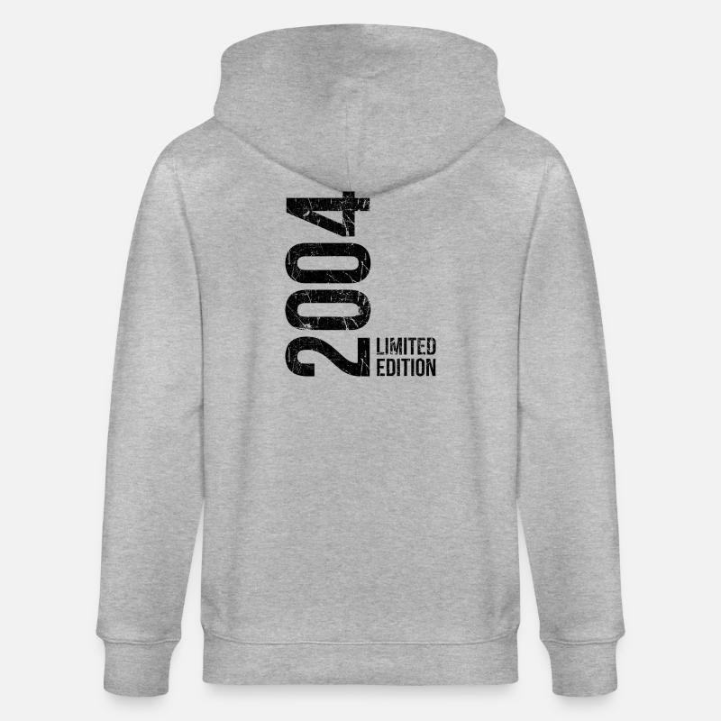 22e anniversaire – année de naissance 2004 - Veste à capuche bio CULTIVATOR Stanley/Stella Unisexe - gris chiné