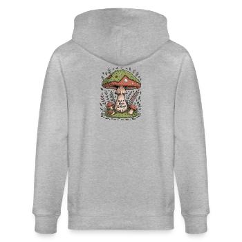 Made Of Moss And Magic Goblincore - Stanley/Stella Unisex Bio-Kapuzenjacke CULTIVATOR  - Grau meliert - Hinten - Luana (180cm)