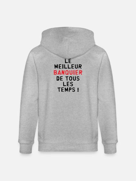 Bester Banker aller Zeiten! - Stanley/Stella Unisex Bio-Kapuzenjacke CULTIVATOR - Grau meliert