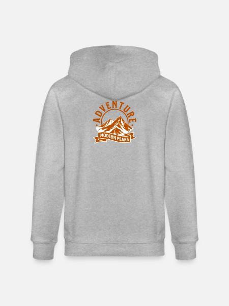 Moderne Bergabenteuer Peaks - Stanley/Stella Unisex Bio-Kapuzenjacke CULTIVATOR - Grau meliert