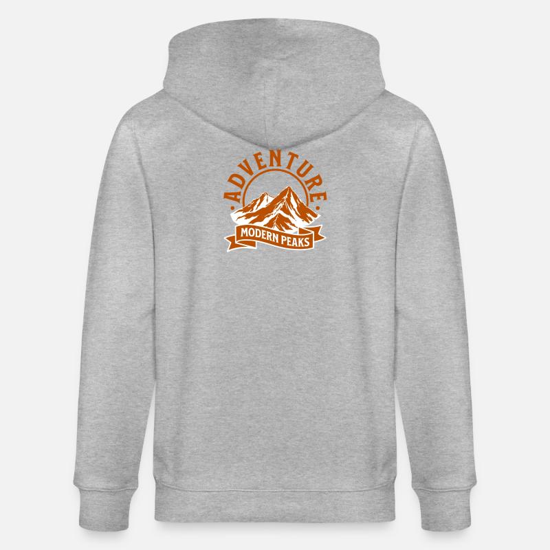 Moderne Bergabenteuer Peaks - Stanley/Stella Unisex Bio-Kapuzenjacke CULTIVATOR  - Grau meliert