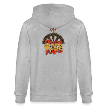 Motif drôle de sweat à capuche amusant Darts double vingt - Veste à capuche bio CULTIVATOR Stanley/Stella Unisexe - gris chiné - Dos - Luana (180cm)