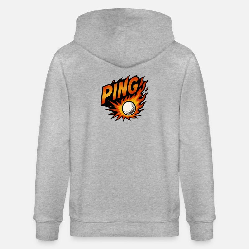 Ping Pong - Tennis de Table - Veste à capuche bio CULTIVATOR Stanley/Stella Unisexe - gris chiné