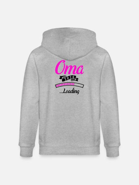 Oma 2026 Loading - Stanley/Stella Unisex Bio-Kapuzenjacke CULTIVATOR - Grau meliert