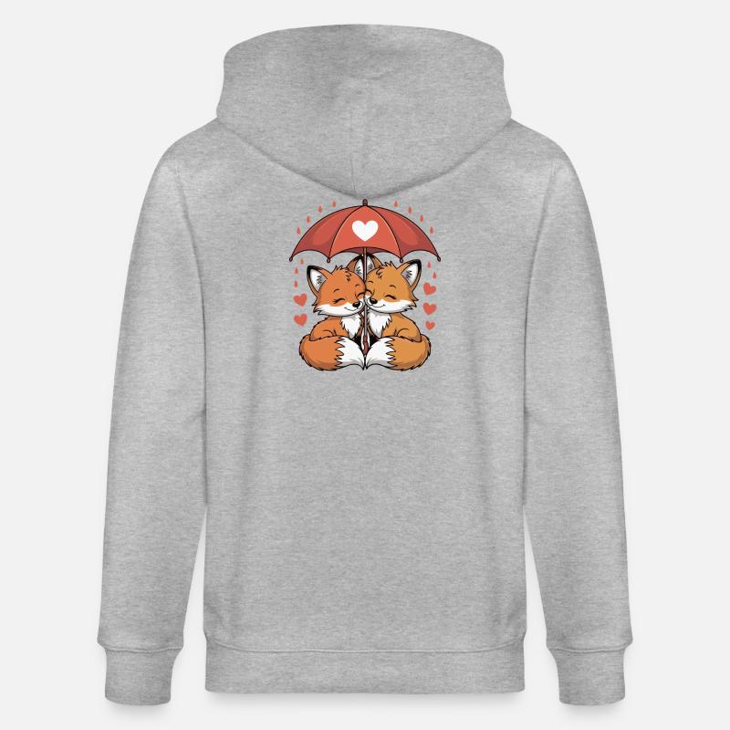 Amour du couple de comics Fox - Veste à capuche bio CULTIVATOR Stanley/Stella Unisexe - gris chiné