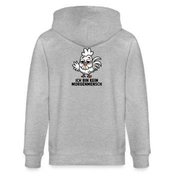 Je ne suis pas du matin, drôle, somnolent - Veste à capuche bio CULTIVATOR Stanley/Stella Unisexe - gris chiné - Dos - Luana (180cm)