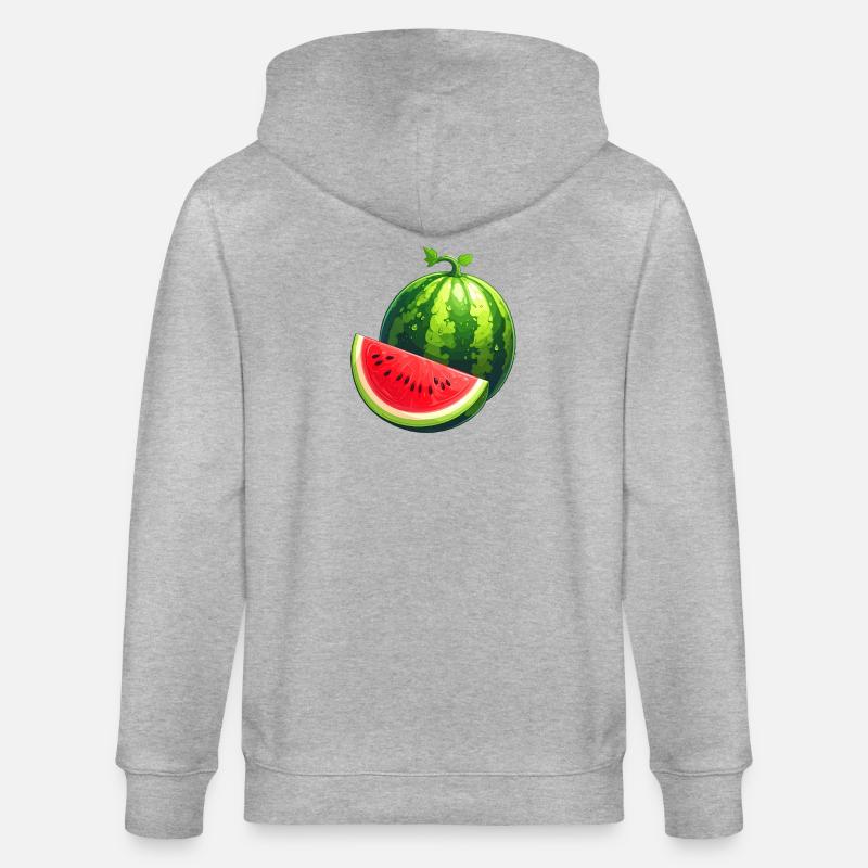 Pastèque - Veste à capuche bio CULTIVATOR Stanley/Stella Unisexe - gris chiné