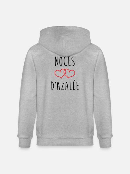 Azaleas Hochzeit 57 Jahre Ehe - Stanley/Stella Unisex Bio-Kapuzenjacke CULTIVATOR  - Grau meliert