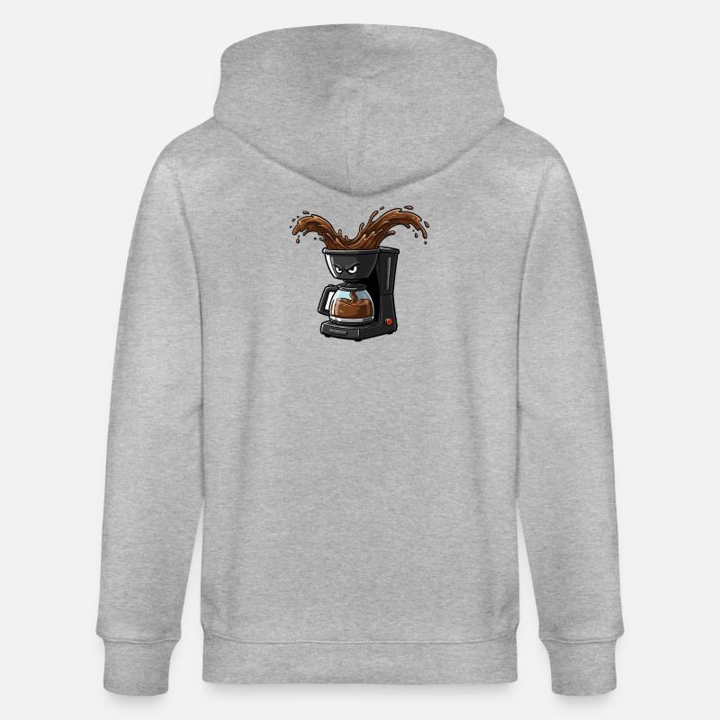 Éclaboussure de cafetière en colère - Veste à capuche bio CULTIVATOR Stanley/Stella Unisexe - gris chiné