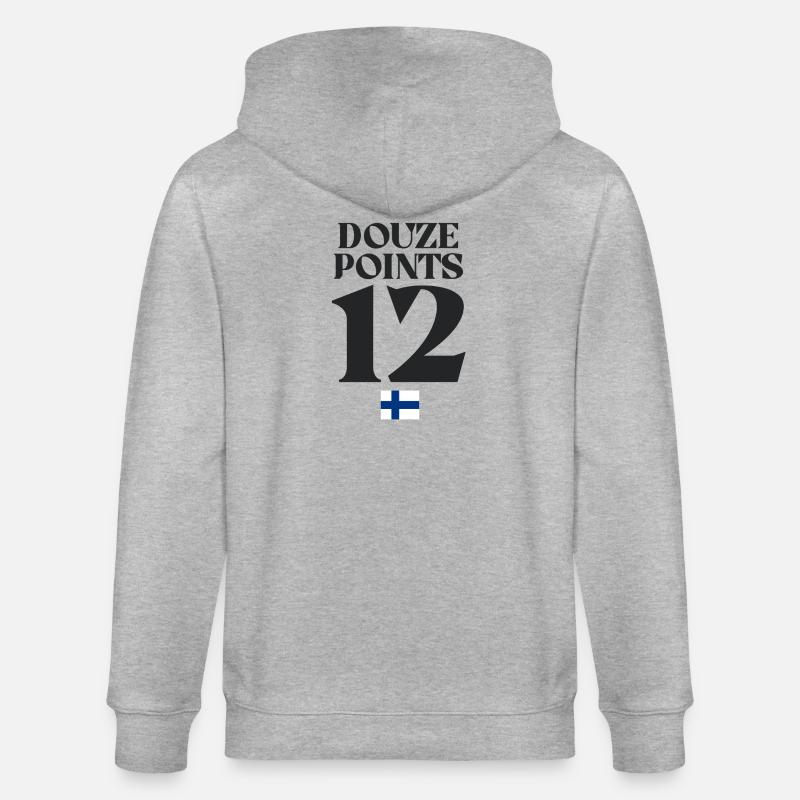 Douze Points 12 Drapeau Finlande Eurovision - Veste à capuche bio CULTIVATOR Stanley/Stella Unisexe - gris chiné