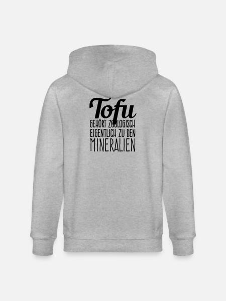 Tofu zoologisch - Stanley/Stella Unisex Bio-Kapuzenjacke CULTIVATOR  - Grau meliert