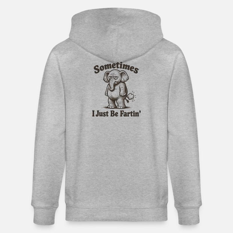 Parfois, je pète simplement. - Veste à capuche bio CULTIVATOR Stanley/Stella Unisexe - gris chiné