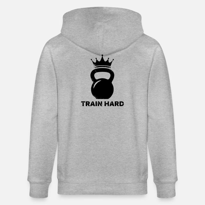 Kettlebell Krone Train Hard - Veste à capuche bio CULTIVATOR Stanley/Stella Unisexe - gris chiné