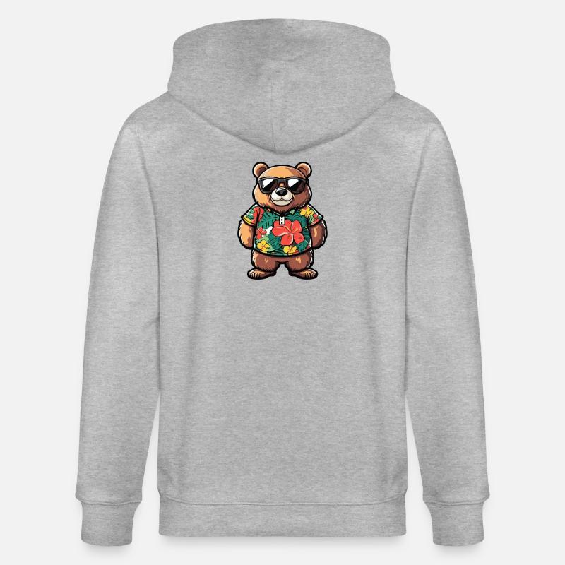 Vacances de Bear Comic - Veste à capuche bio CULTIVATOR Stanley/Stella Unisexe - gris chiné