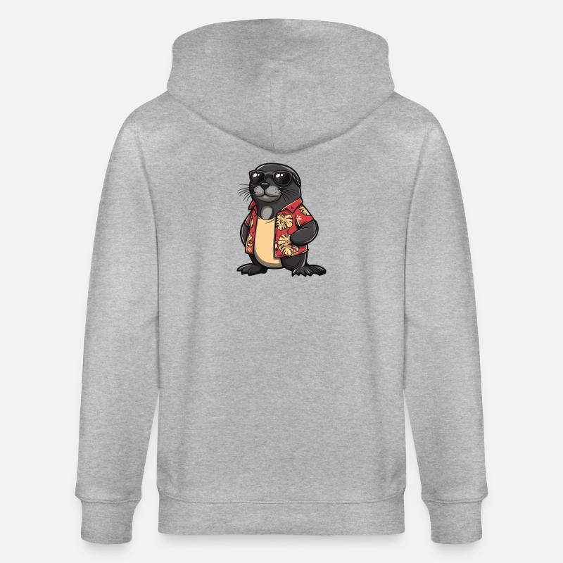 Robbe Comic Urlaub - Stanley/Stella Unisex Bio-Kapuzenjacke CULTIVATOR  - Grau meliert