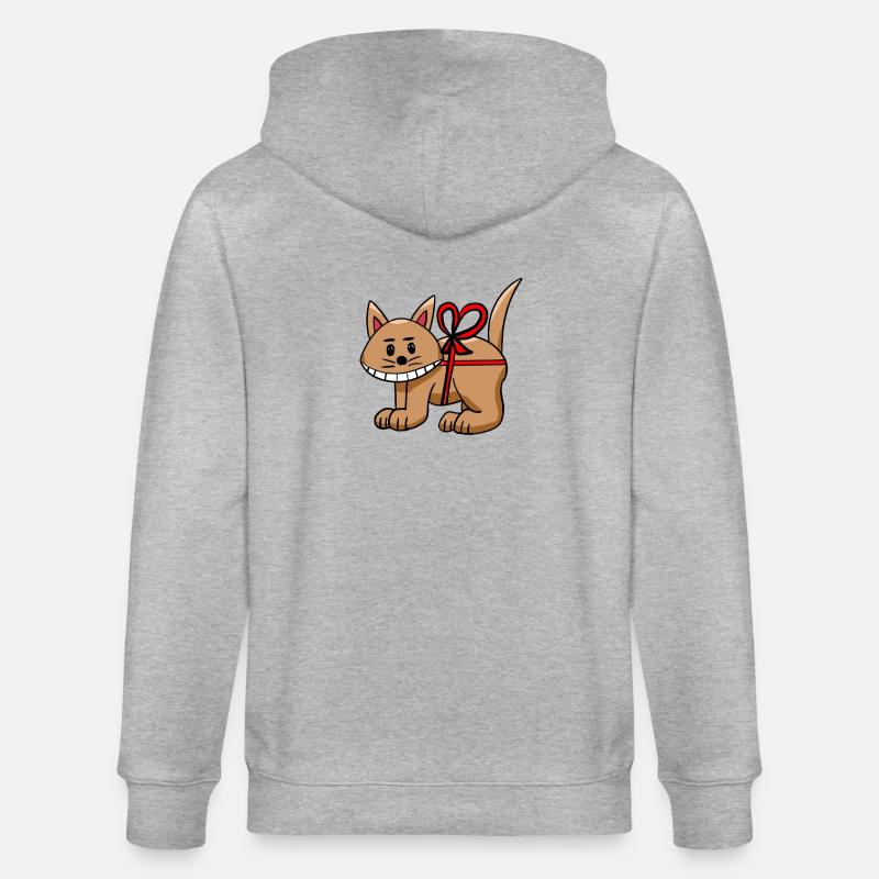 Chat drôle d’anniversaire Enfant chat - Veste à capuche bio CULTIVATOR Stanley/Stella Unisexe - gris chiné