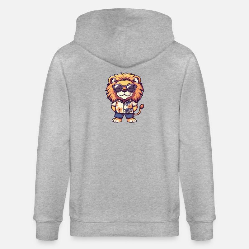 Vacances Lion Comic - Veste à capuche bio CULTIVATOR Stanley/Stella Unisexe - gris chiné