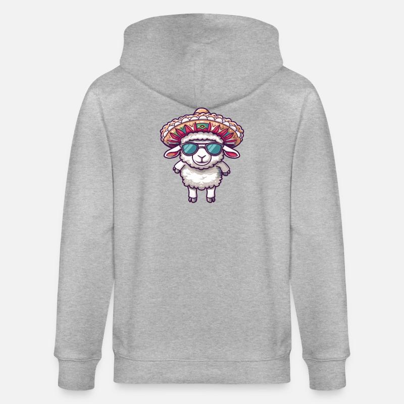 Sombrero comique drôle d’éléphant - Veste à capuche bio CULTIVATOR Stanley/Stella Unisexe - gris chiné