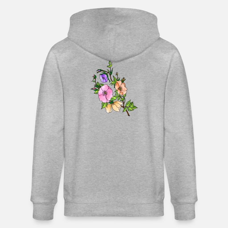 Fleur - Veste à capuche bio CULTIVATOR Stanley/Stella Unisexe - gris chiné