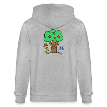 Apple Tree Tree Teddy Bear Summer Child - Stanley/Stella CULTIVATOR  Unisex Organic Hooded Jacket - heather grey - Back - Luana (180cm)