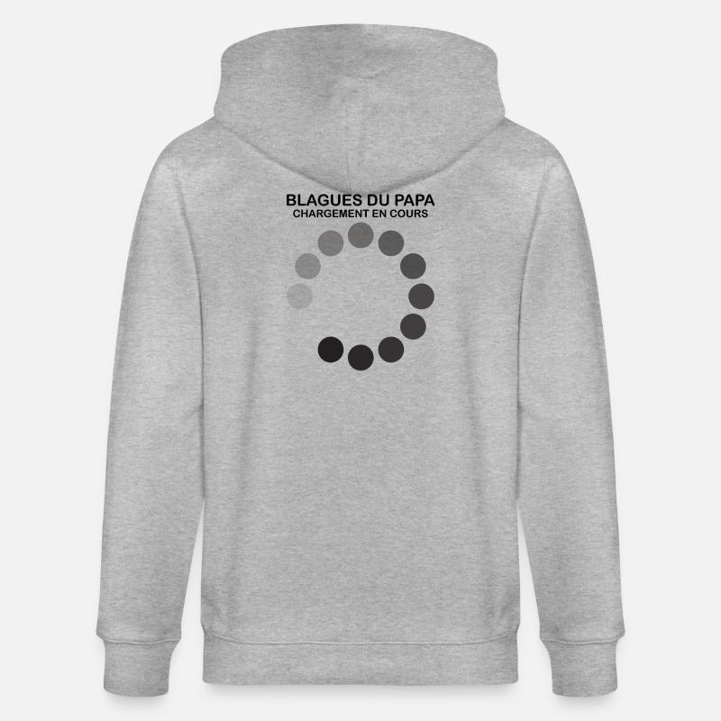 Cercle de Points Noirs Abstraits - Veste à capuche bio CULTIVATOR Stanley/Stella Unisexe - gris chiné