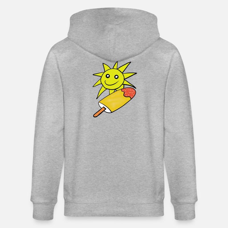 Sommer Sonne Eis Eiskrem Sommerzeit - Stanley/Stella CULTIVATOR  Unisex Organic Hooded Jacket - heather grey