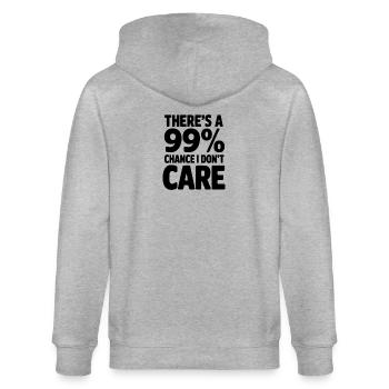 Il y a 99 % de chances que ça ne m’intéresse pas - Veste à capuche bio CULTIVATOR Stanley/Stella Unisexe - gris chiné - Dos - Luana (180cm)