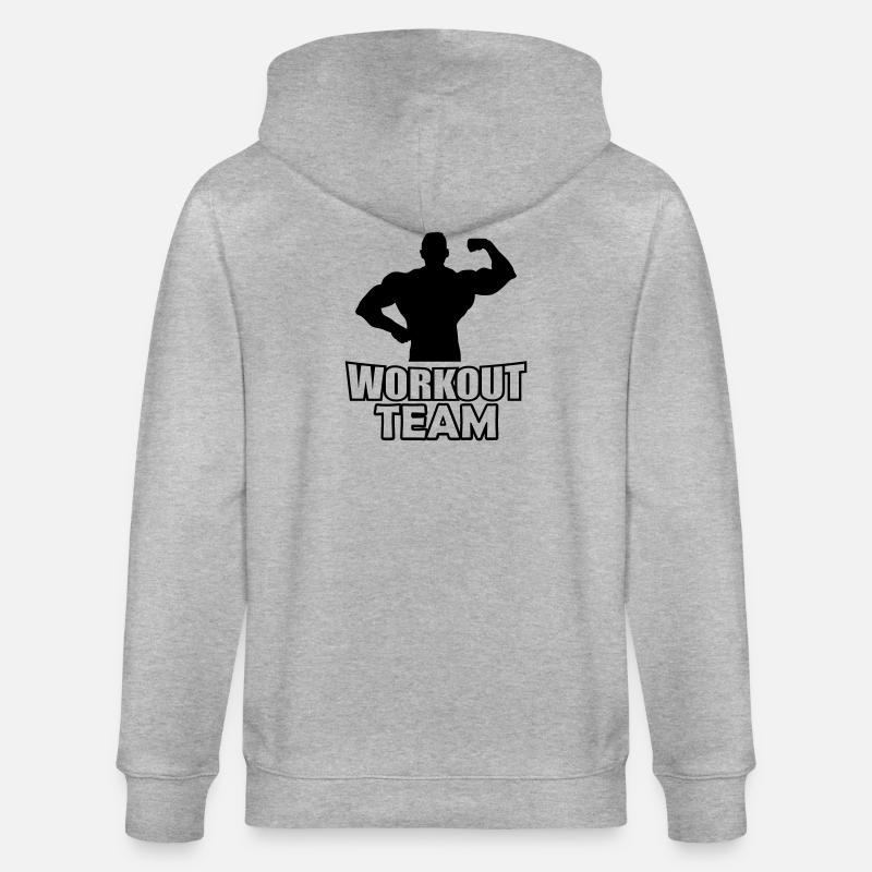 workout_team- - Veste à capuche bio CULTIVATOR Stanley/Stella Unisexe - gris chiné