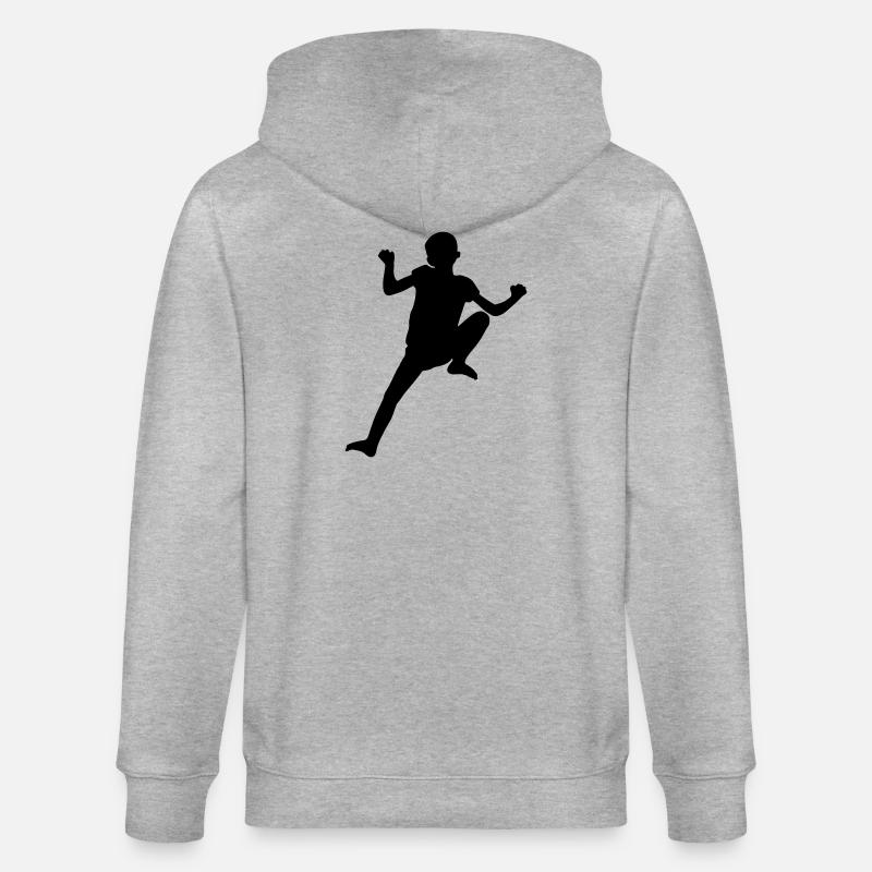 Spider Climber Boy – Kletterabenteuer - Stanley/Stella Unisex Bio-Kapuzenjacke CULTIVATOR  - Grau meliert