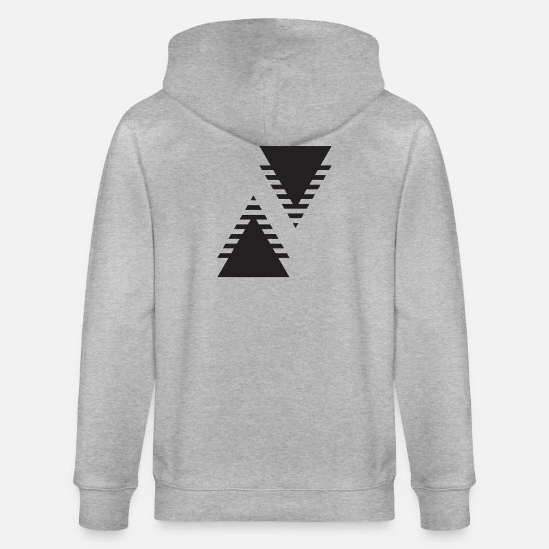 Dual Triangles Echo - Stanley/Stella CULTIVATOR  Unisex Organic Hooded Jacket - heather grey