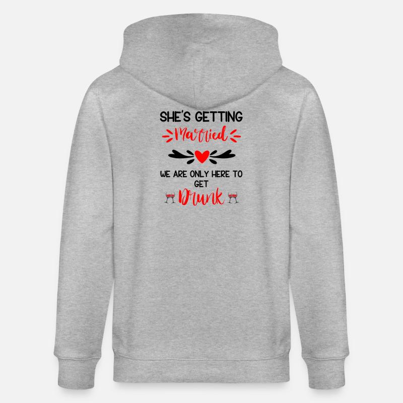 Sie wird geheiratet - Stanley/Stella Unisex Bio-Kapuzenjacke CULTIVATOR - Grau meliert