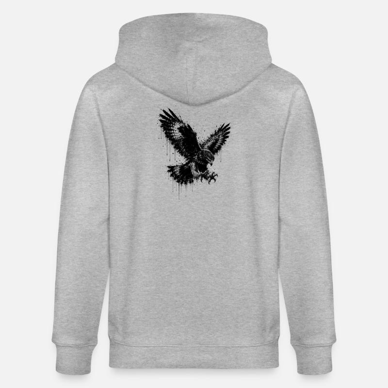 Éclaboussures d’aigle - Veste à capuche bio CULTIVATOR Stanley/Stella Unisexe - gris chiné
