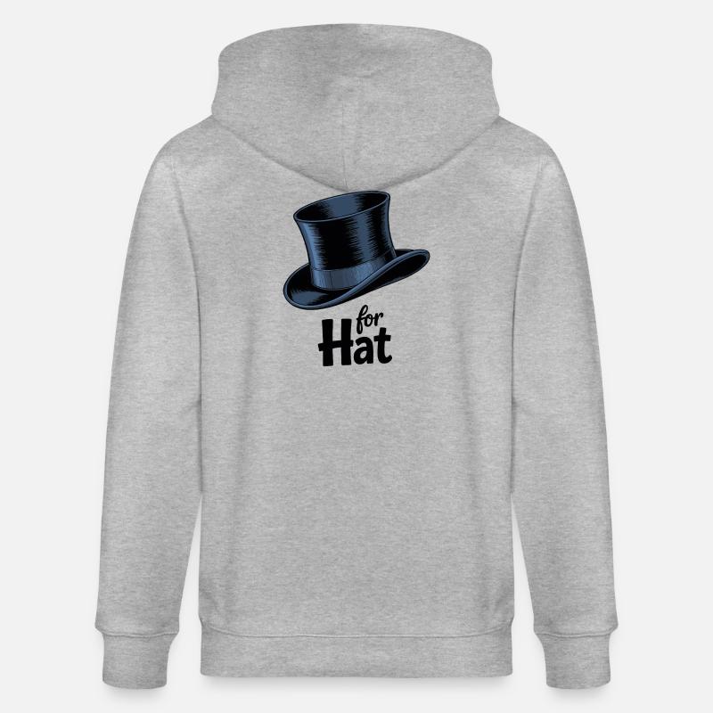 Top Hat Magic Graphic - Stanley/Stella CULTIVATOR  Unisex Organic Hooded Jacket - heather grey